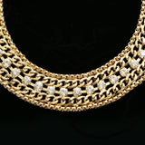 Luxury Crystal Necklace Gold NWOT