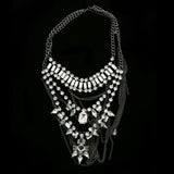 Luxury Crystal Necklace Gunmetal NWOT