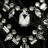 Luxury Crystal Necklace Gunmetal NWOT