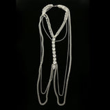 Luxury Crystal Necklace Silver NWOT