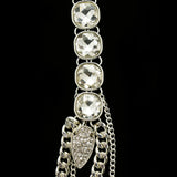 Luxury Crystal Necklace Silver NWOT