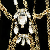 Luxury Crystal Necklace Gold NWOT