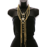 Luxury Crystal Necklace Gold NWOT