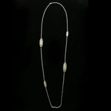 Luxury Crystal Necklace Silver/Green NWOT