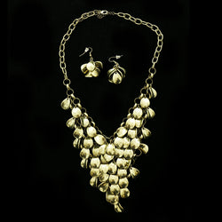 Luxury Matching Earrings Necklace Gold NWOT