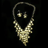 Luxury Matching Earrings Necklace Gold NWOT