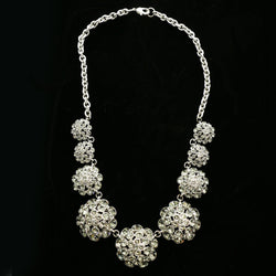 Luxury Crystal Necklace Silver/Gray NWOT