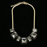 Luxury Faceted Necklace Gold/Black NWOT