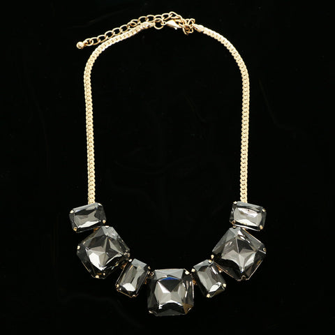 Luxury Faceted Necklace Gold/Black NWOT