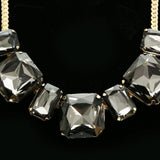 Luxury Faceted Necklace Gold/Black NWOT
