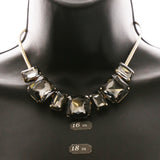 Luxury Faceted Necklace Gold/Black NWOT