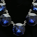 Luxury Faceted Necklace Silver/Blue NWOT