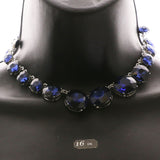 Luxury Faceted Necklace Silver/Blue NWOT