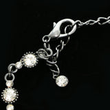 Luxury Crystal Necklace Gunmetal/Blue NWOT