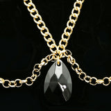 Luxury Faceted Necklace Gold/Black NWOT