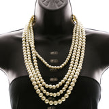 Luxury Pearl Necklace Gold/White NWOT