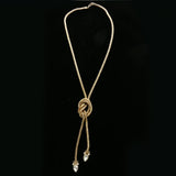 Luxury Crystal Y-Necklace Gold NWOT