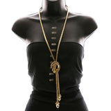 Luxury Crystal Y-Necklace Gold NWOT