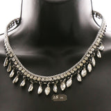 Luxury Crystal Necklace Silver/Black NWOT