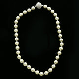 Luxury Crystal Magnetic Clasp Necklace Silver & White NWOT