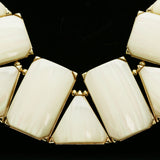 Luxury Semi-Precious Necklace Gold/White NWOT