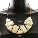 Luxury Semi-Precious Necklace Gold/White NWOT