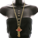 Luxury Faceted Necklace Gold/Pink NWOT