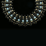 Luxury Faceted Necklace Gold/Black NWOT