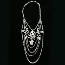 Luxury Crystal Necklace Silver NWOT