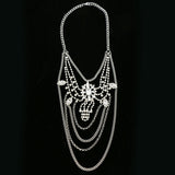 Luxury Crystal Necklace Silver NWOT
