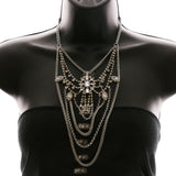 Luxury Crystal Necklace Silver NWOT