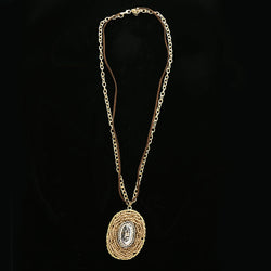 Luxury Beads Necklace Gold/Brown NWOT