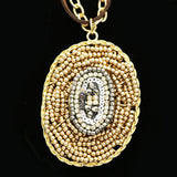 Luxury Beads Necklace Gold/Brown NWOT