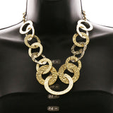 Luxury Hammered Finish Necklace Gold NWOT
