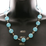 Luxury Faceted Necklace Gold/Blue NWOT