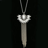 Luxury Crystal Necklace Silver NWOT
