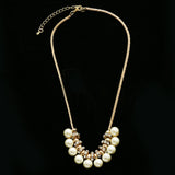 Luxury Pearl Necklace Gold/White NWOT