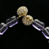 Luxury Crystal Necklace Gold/Purple NWOT