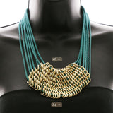 Luxury Necklace Gold/Blue NWOT