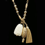Luxury Necklace Gold/White NWOT