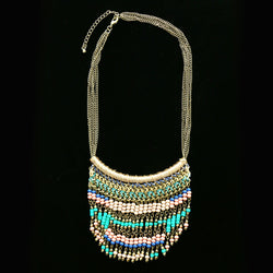 Luxury Beads Necklace Gold/Multicolor NWOT