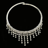 Luxury Crystal Necklace Silver NWOT
