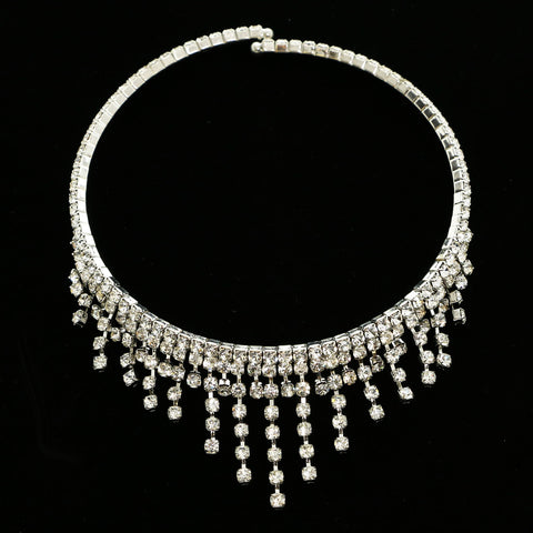 Luxury Crystal Necklace Silver NWOT
