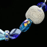 Luxury Crystal Necklace Silver/Blue NWOT
