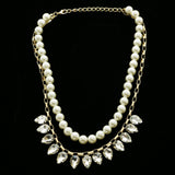 Luxury Pearls Necklace Gold/White NWOT