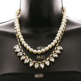 Luxury Pearls Necklace Gold/White NWOT