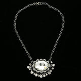 Luxury Crystal Necklace Gunmetal NWOT
