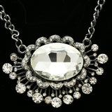 Luxury Crystal Necklace Gunmetal NWOT