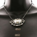 Luxury Crystal Necklace Gunmetal NWOT