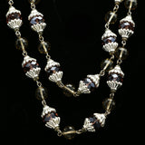 Luxury Faceted Necklace Silver/Purple NWOT